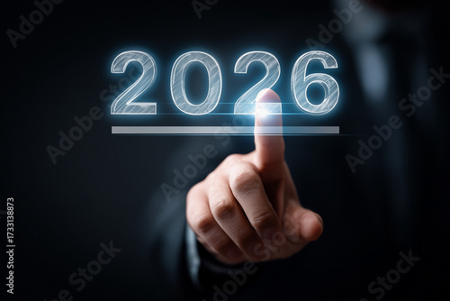 Business growth forecast concept for year 2026