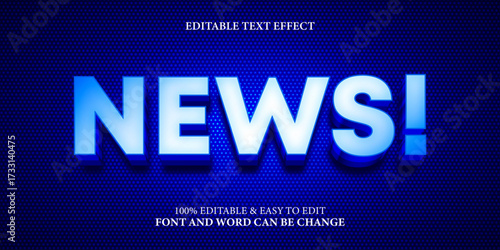 News text effect design suitable for thumbnails