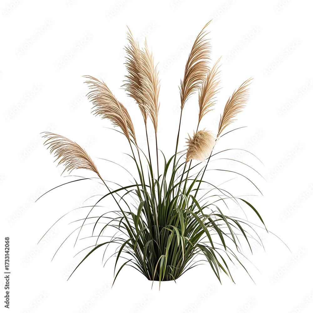 custom made wallpaper toronto digitalElegant Dried Pampas Grass Bush, Generative AI