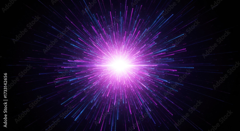 Fototapeta premium Abstract purple glowing light design