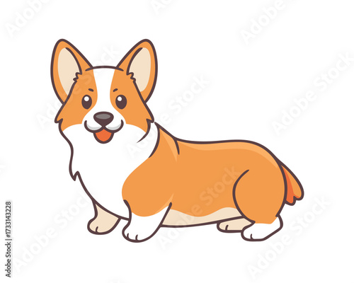 welsh corgi breed dog sitting on a white background
