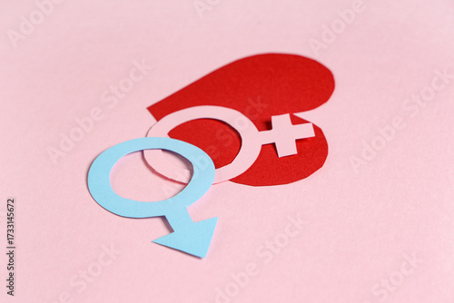 Female and male gender symb...