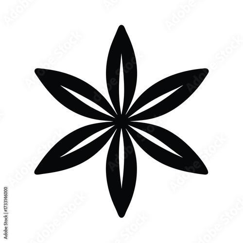Clove Spice Silhouette Icon Vector Illustration