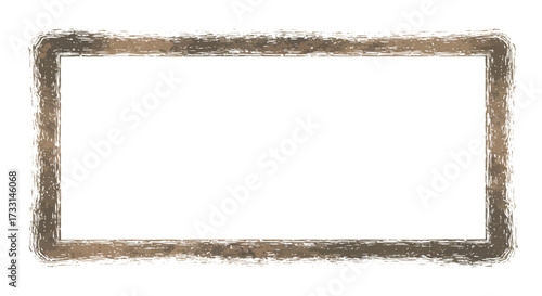 Abstract Camouflage Rectangle Frame with Rough Edges.