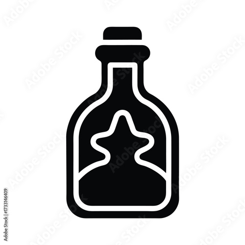 Ginger Elixir Bottle Icon Vector Illustration