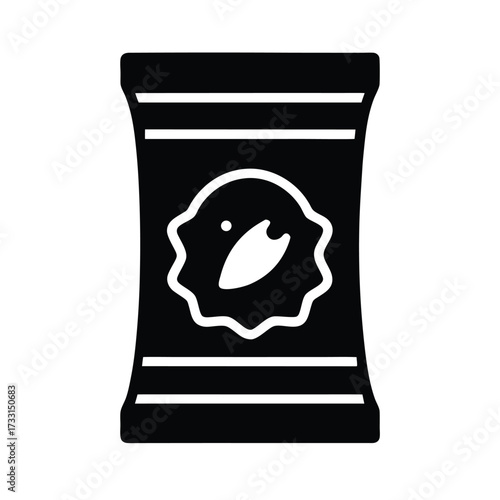 Paprika Flakes Packet Icon Vector Illustration