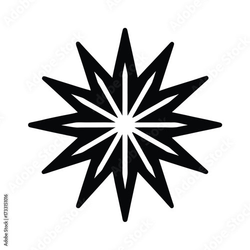 Paprika Starburst Icon Vector Illustration