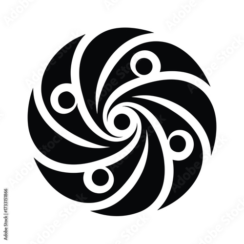Sage Swirl Pattern Icon Vector Illustration