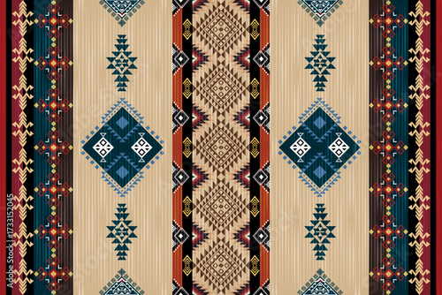 Southwestern Style - The geometric southwestern Aztec pattern makes a statement with rich colors that are easy to coordinate with a range of decor styles.