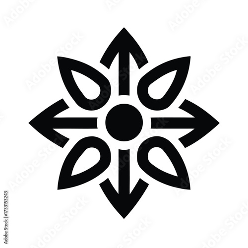 Adinkra Abundance Symbol Icon Vector Illustration