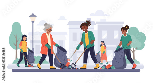 Community Cleanup: Volunteers Working Together