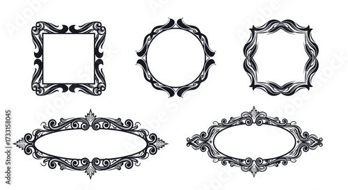 Elegant ornate decorative frames for design projects and artistic creations.
