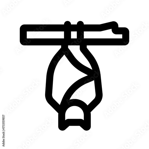 bat upside hanging