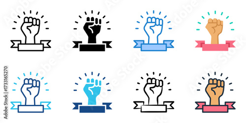 Liberation icon set multiple style collection 
