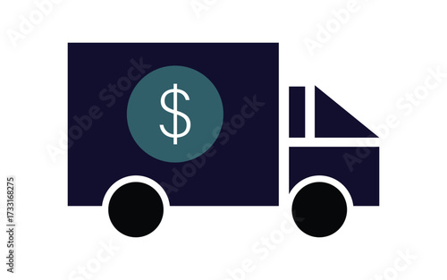 “Delivery & Cargo Vehicle Icon Set – Truck, Van, and Trailer Silhouettes for Logistics and Freight Services”