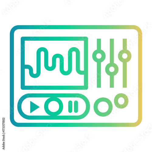 mix Line Gradient Icon