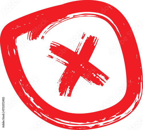 Red cross mark icon symbol error wrong cancel delete reject sign
