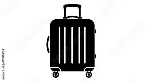 Simple black suitcase icon
