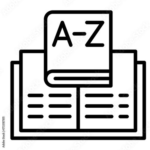 Dictionary  Icon Set Multiple Style Collection