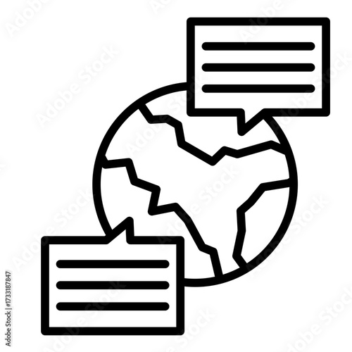 Global Communication  Icon Set Multiple Style Collection