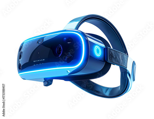  Modern Virtual Reality Headset with Futuristic Glow PNG