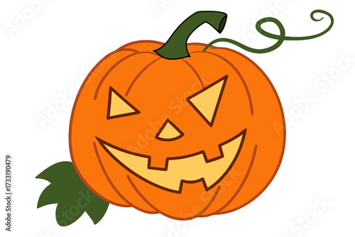 Classic Jack-o'-Lantern Vector Illustration for Halloween Design Projects