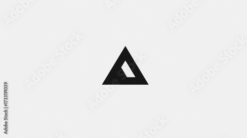 Free Download Abstract black triangle shape on white background for conceptual design - GFXLoad