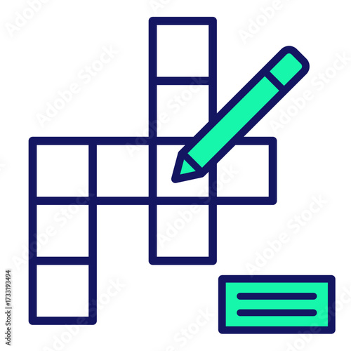 Crossword Puzzle  Icon Set Multiple Style Collection