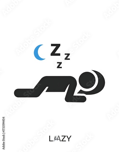 Simple icon of a person sleeping