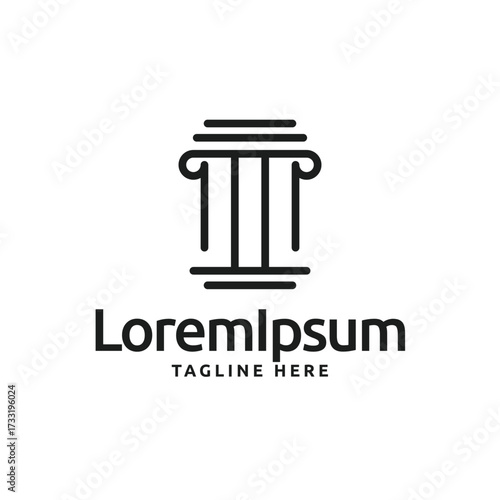 Minimalist attorney logo icon