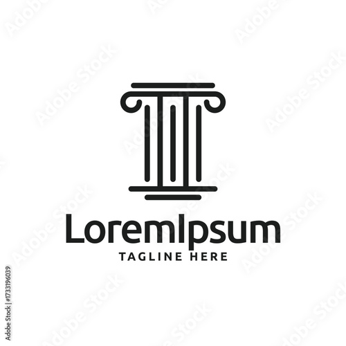 Luxury premium law firm judge attorney logo icon brand