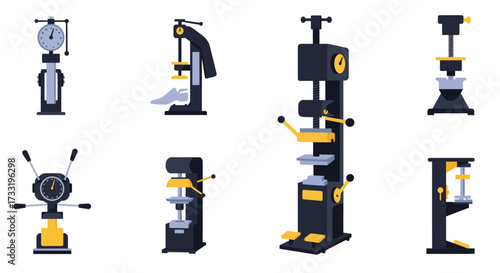 Isometric illustration displaying various types of precision measurement instruments