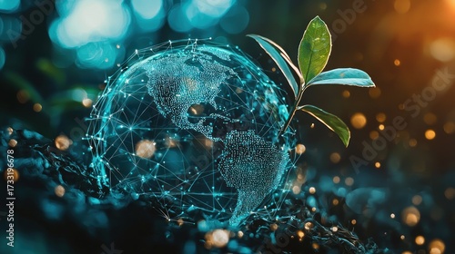 Global earth plant image