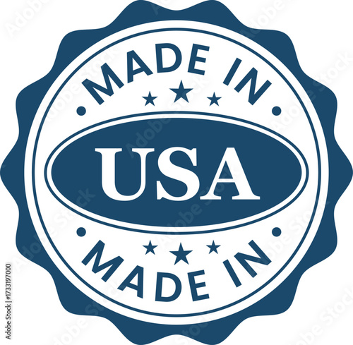 Made in usa vector badge patriotic american product label seal