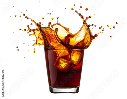  Refreshing Cold Brew Coffee Splash Effect PNG