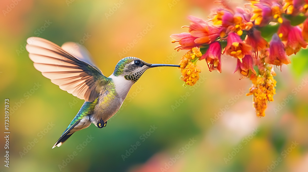 Naklejka premium A bird in a natural landscape