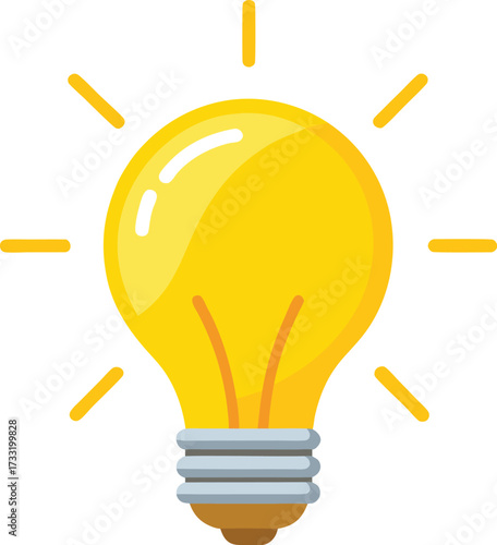 Bright idea lightbulb vector illustration
