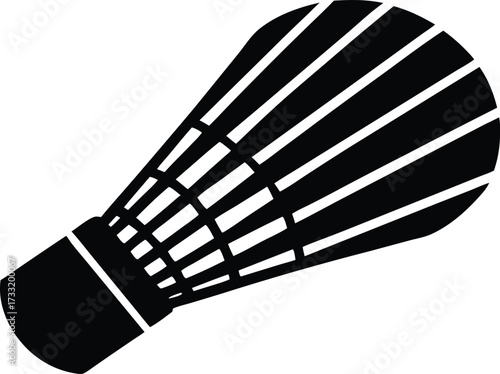 badminton shuttlecock silhouette vector, sport birdie illustration
