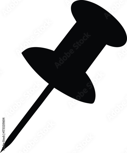 pushpin marker pin icon vector, stationery tool symbol illustration
