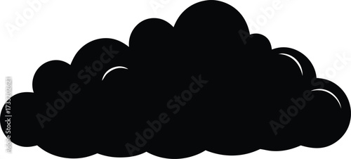 clouds silhouette vector, sky weather illustration
