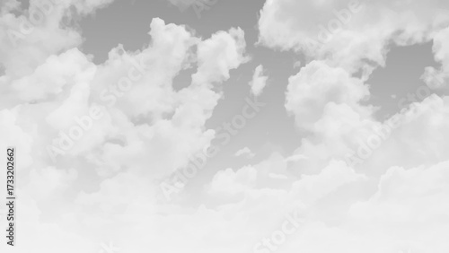 black sky with white cloud. Vector design.
