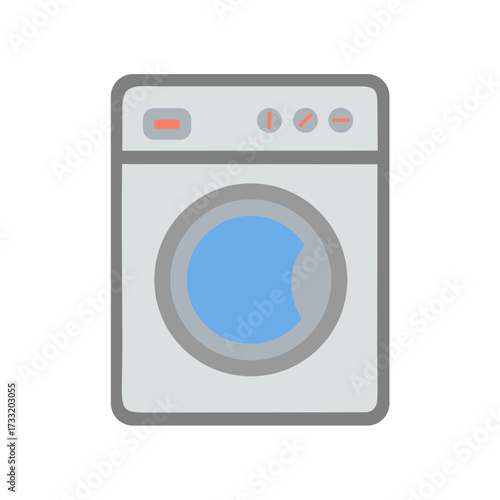 washing machine isolated on white