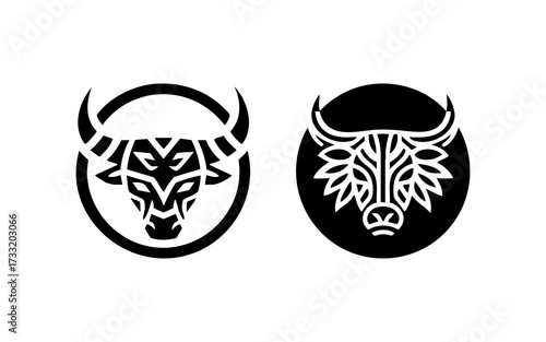 bold geometric Polynesian tribal Bull