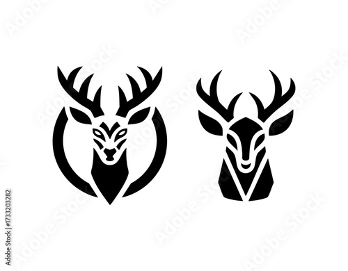A bold geometric Polynesian tribal Deer