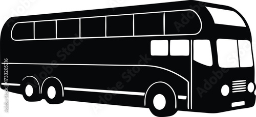 double decker bus silhouette vector, london transport illustration
