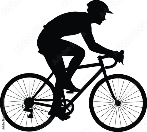 Cyclist racing on bicycle sport speed
