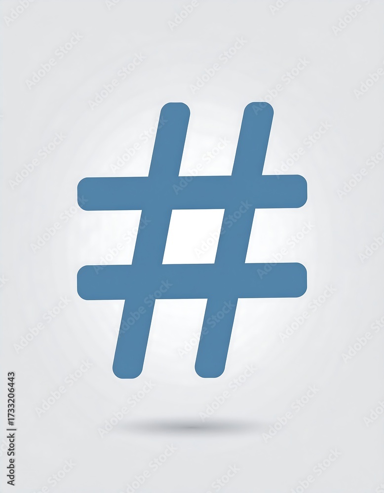 Obraz premium Simple, stylized hashtag symbol