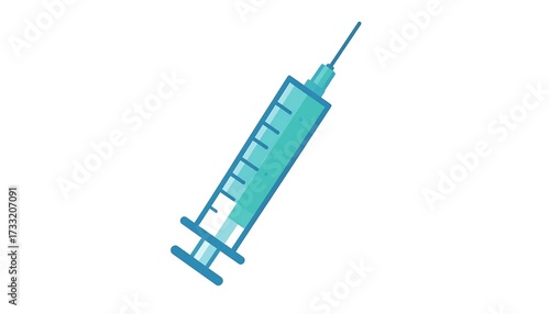 Simple teal syringe graphic
