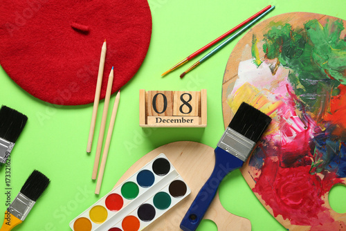 Calendar with artist's item...