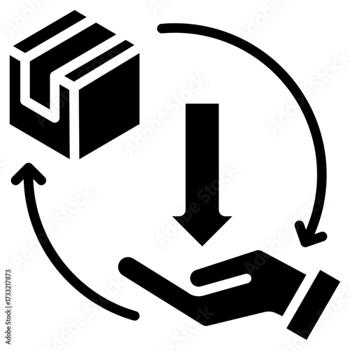 Supply And Demand glyph icon